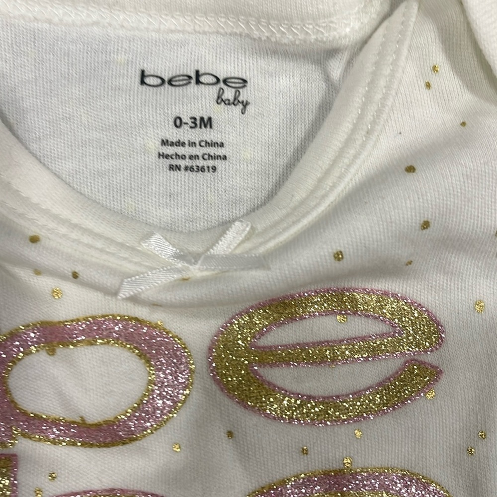 Bebe baby girl onesies. Rare find